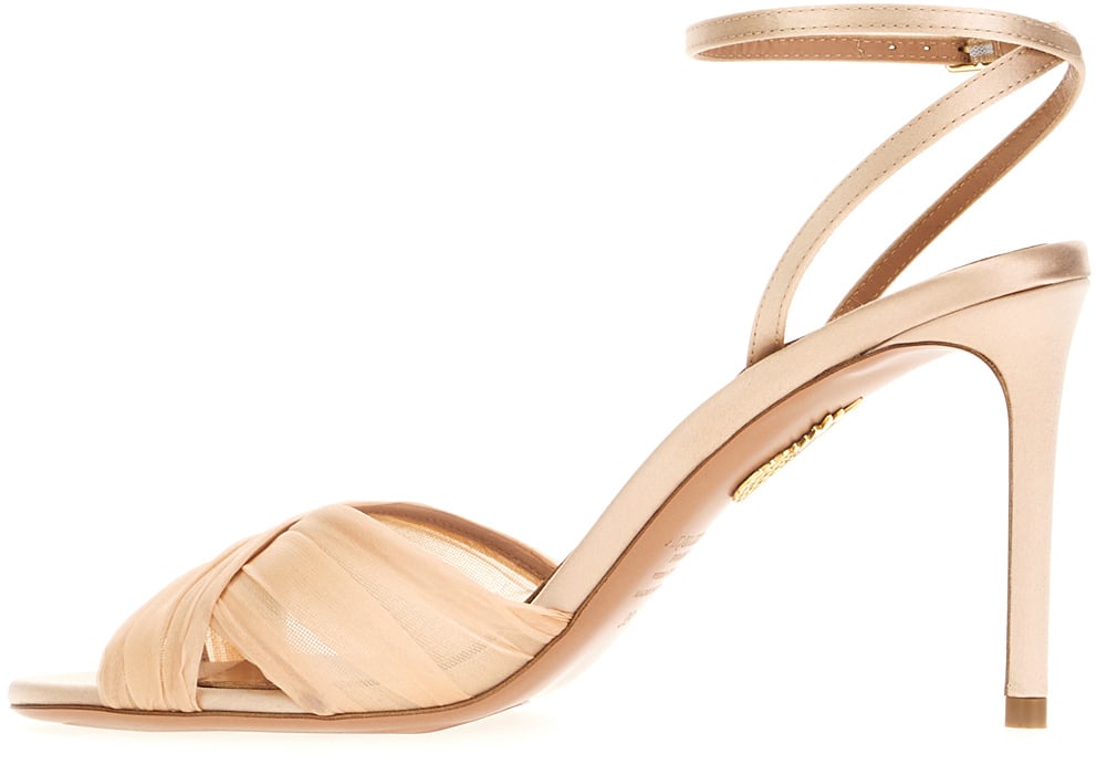 Aquazzura Aquazzura Skin pink satin pumps Roze