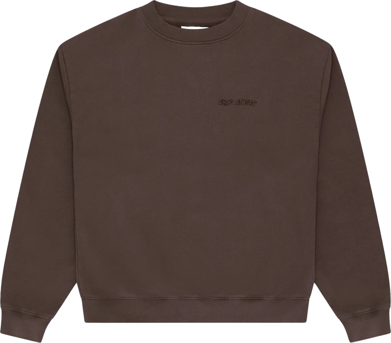 Arbor Antwerp Big Application Sweaters Donkerbruin Big Application Crewneck Bruin