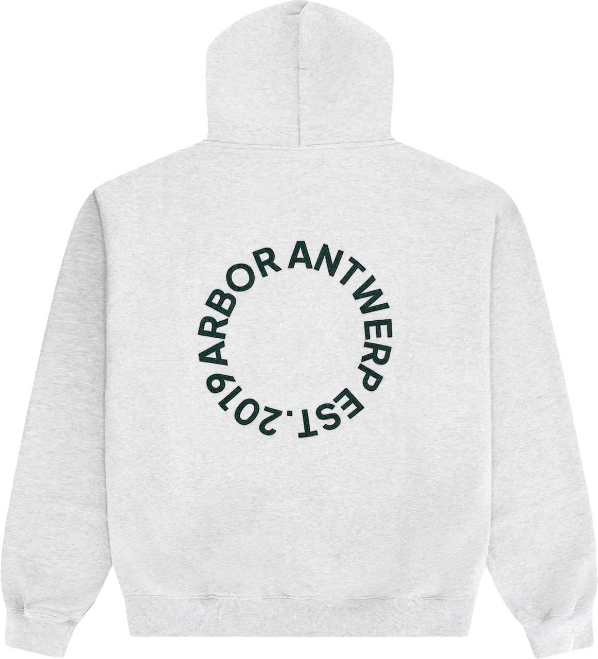 Arbor antwerp - Circle application hoodie grey - Grijs