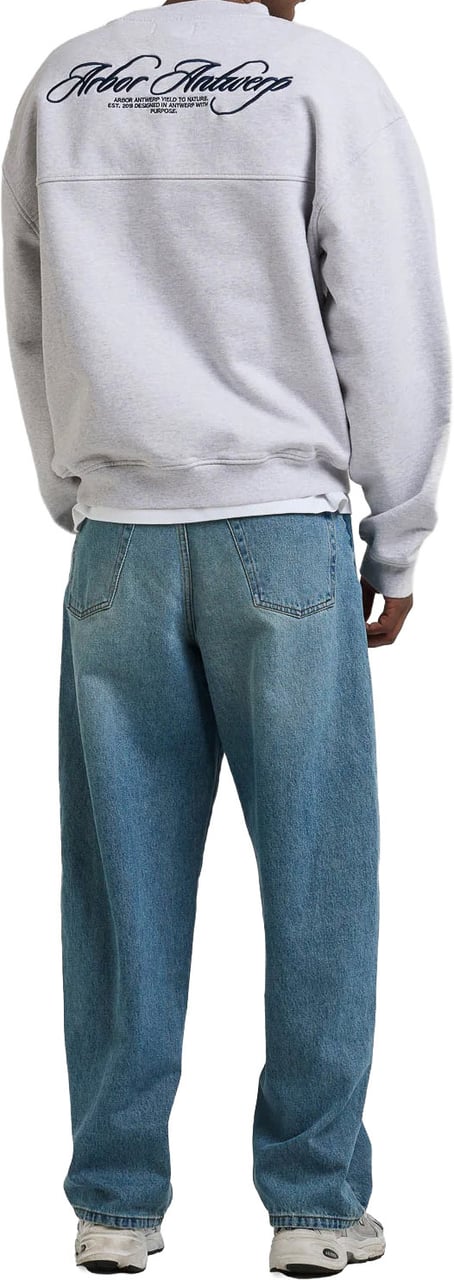 Arbor antwerp - Cursive crewneck melange - Grijs