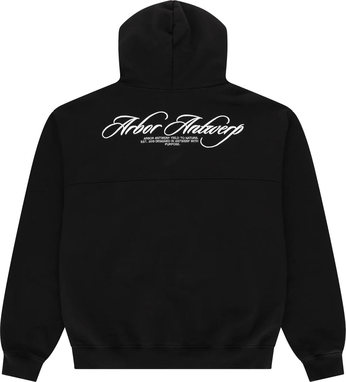 Arbor Antwerp Cursive Vesten Zwart Cursive Hoodie Zwart