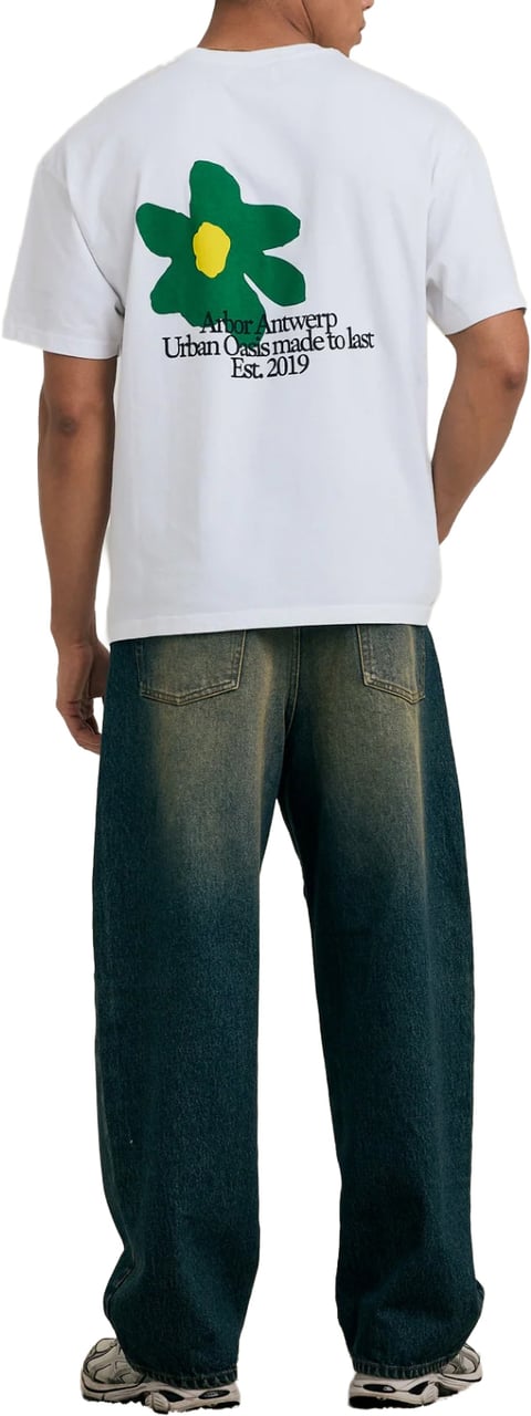 Arbor antwerp - Flower oasis t-shirt - Green Groen