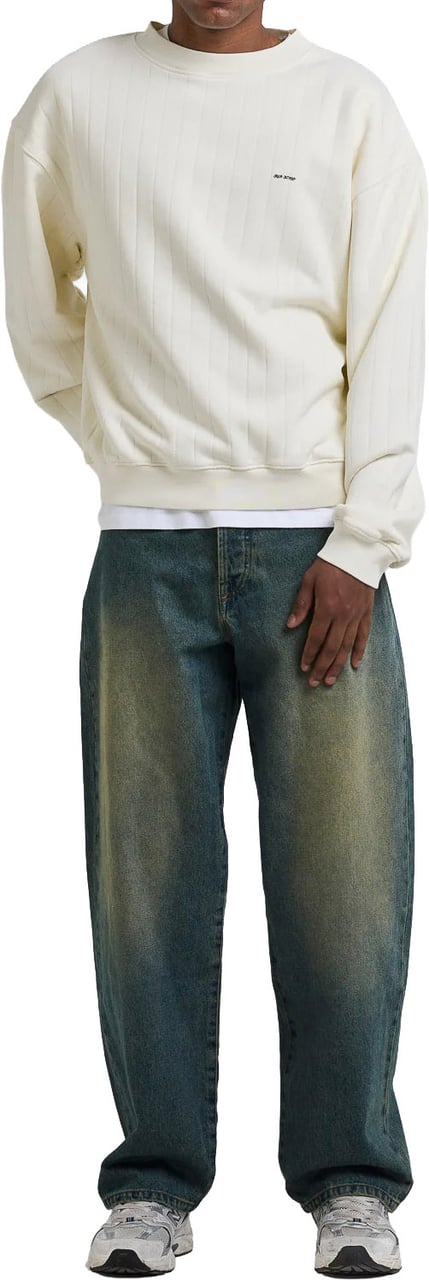 Arbor antwerp - Needle drop crewneck creme - Wit