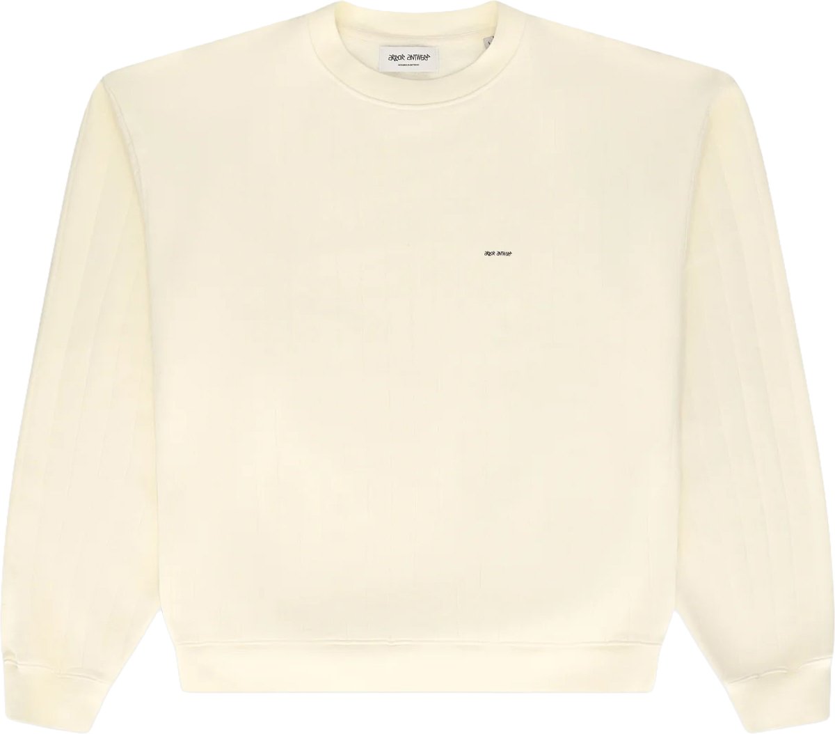 Arbor antwerp - Needle drop crewneck creme - Wit
