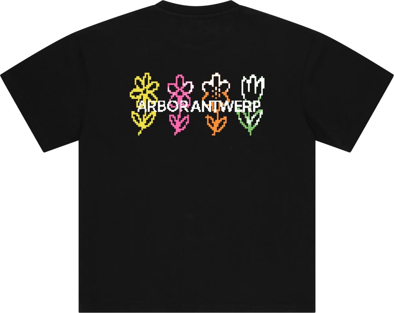 Arbor Antwerp Pixel Flower T-shirts Zwart Pixel Flower T-shirt Zwart