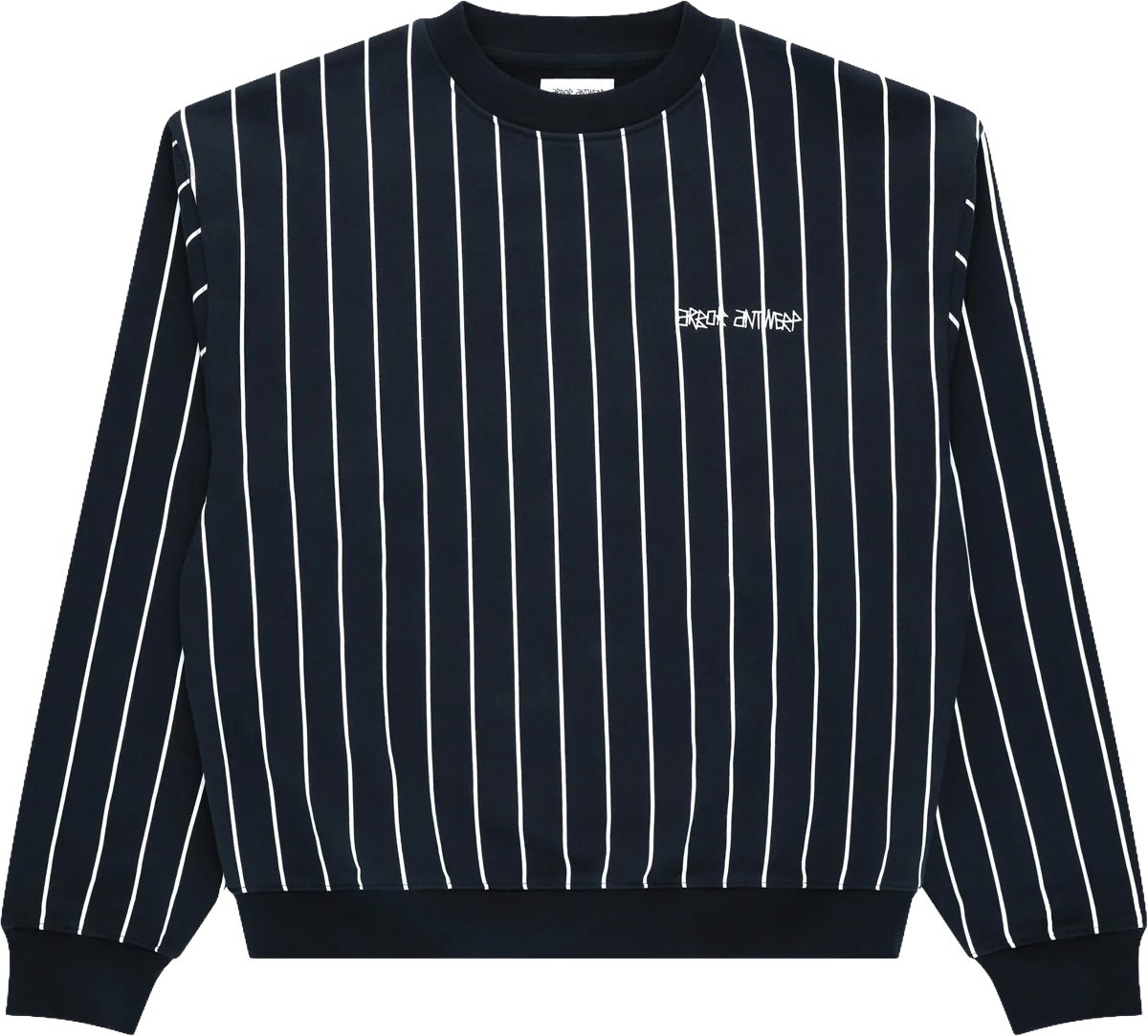 Arbor antwerp - Vertical lines crewneck blue - Blauw