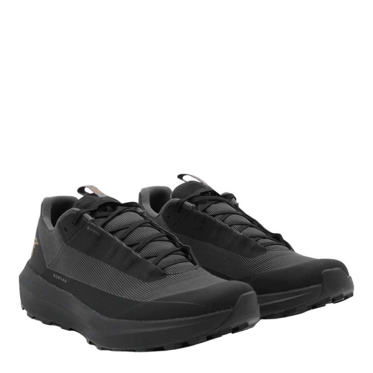 Arc'teryx Low-Profile Black Sneakers with Textured Accents Zwart