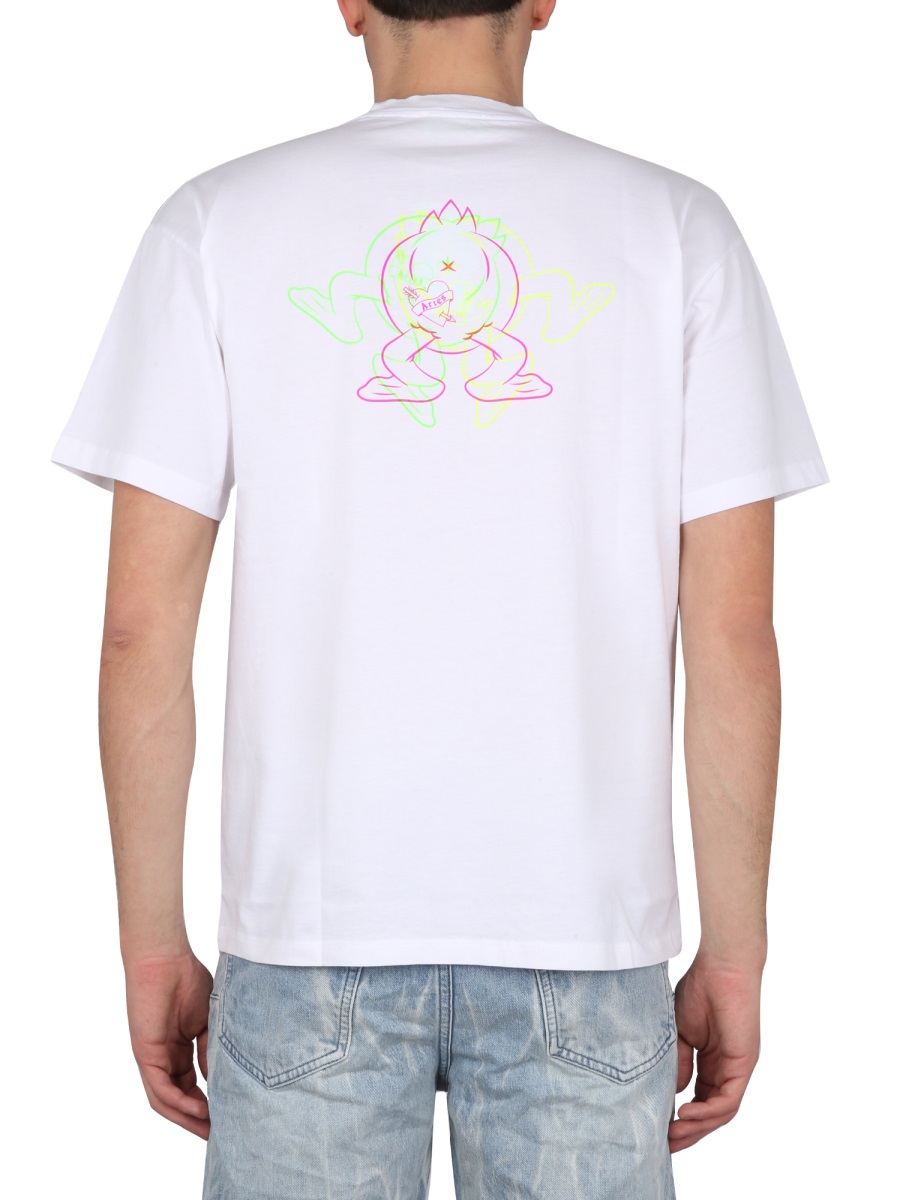 Aries TRIPPY AYE DUCK T-SHIRT Wit