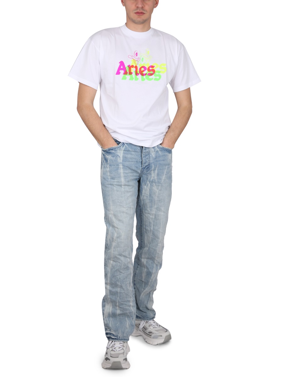 Aries TRIPPY AYE DUCK T-SHIRT Wit