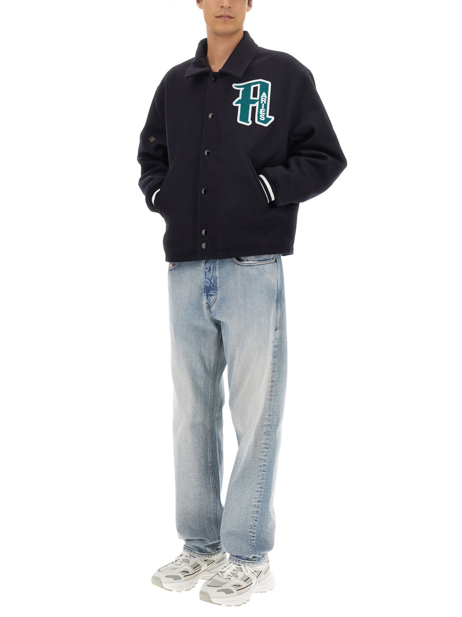 Aries VARSITY JACKET Zwart