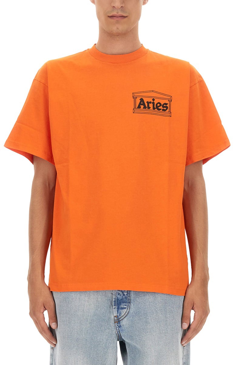Aries T-SHIRT WITH LOGO Oranje