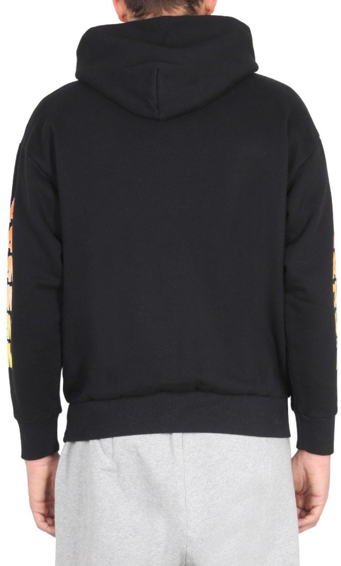 Aries Gradient Logo Print Sweatshirt Zwart