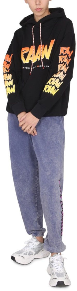 Aries Gradient Logo Print Sweatshirt Zwart