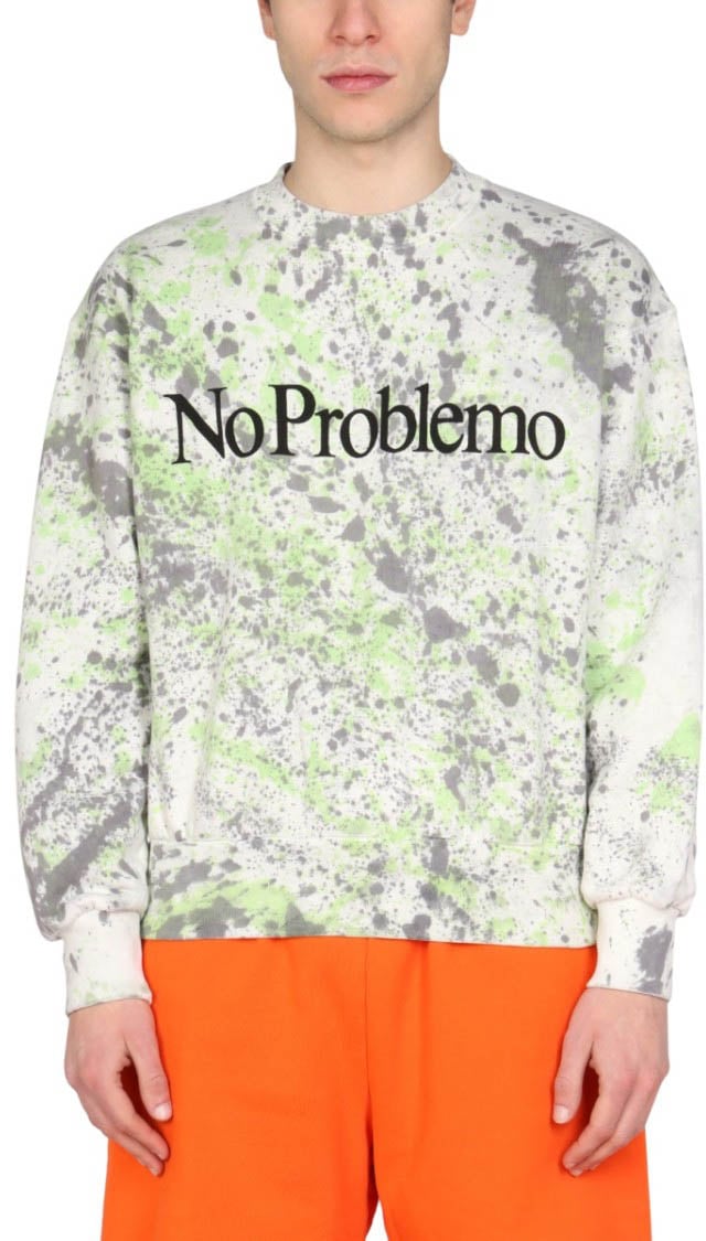 Aries Printed Sweatshirt Neutraal