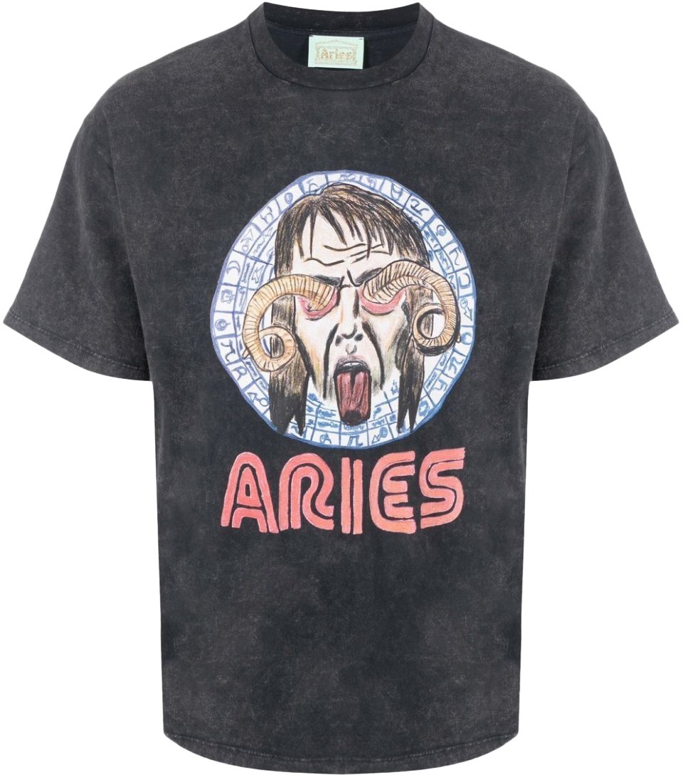Aries Astrology For Aliens Logo T-shirt Zwart