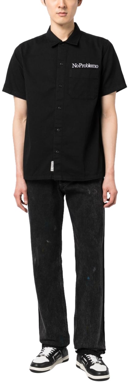 Aries Shirts Black Zwart