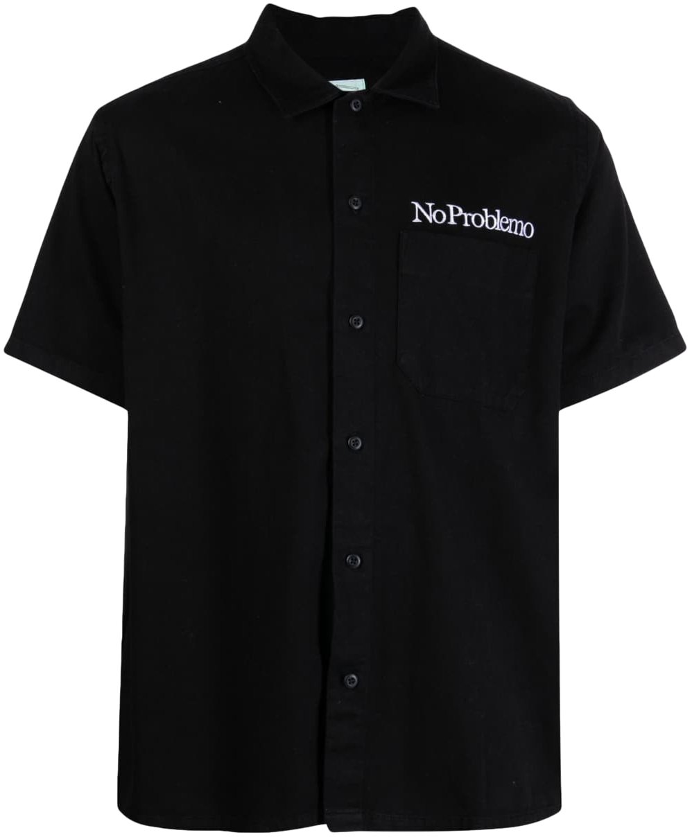 Aries Shirts Black Zwart