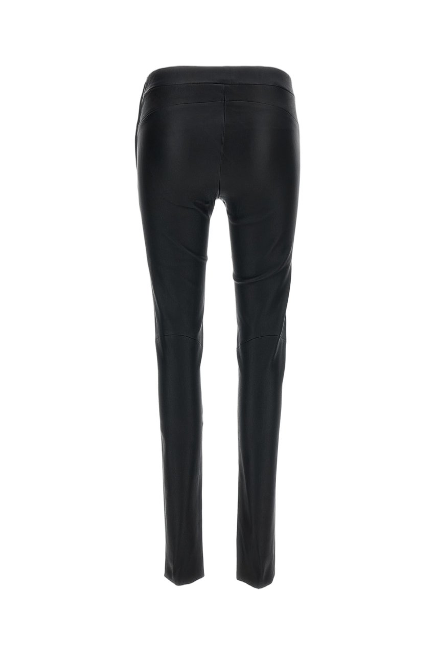 ARMA Black Nappa Leather Skinny Pants Zwart