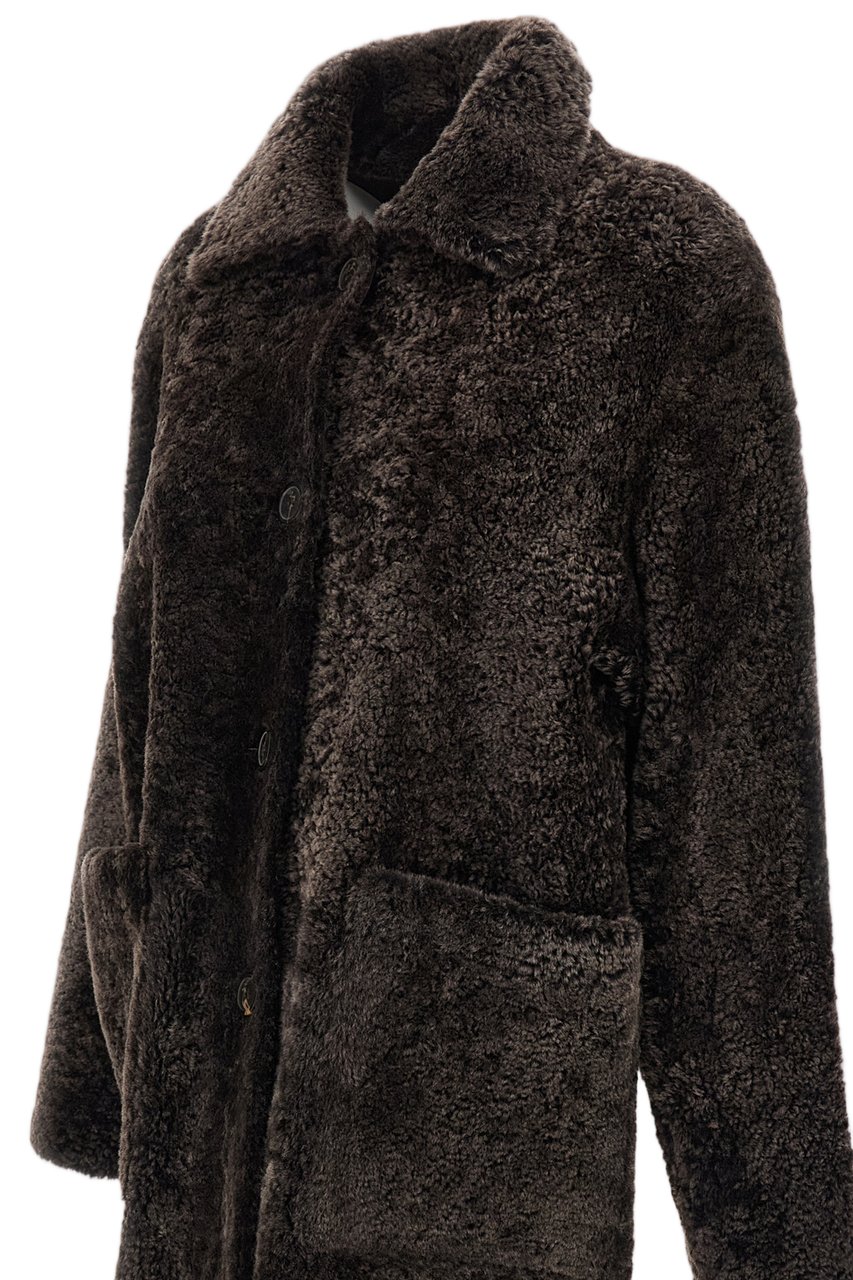 ARMA Brown Zoey Shearling Reversible Coat Bruin