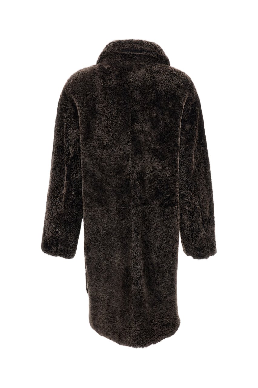 ARMA Brown Zoey Shearling Reversible Coat Bruin