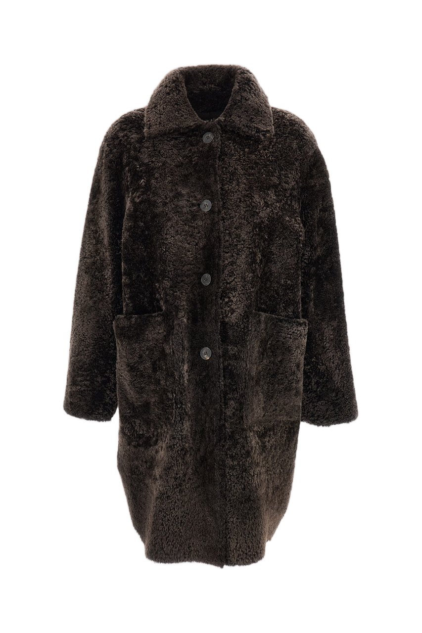 ARMA Brown Zoey Shearling Reversible Coat Bruin