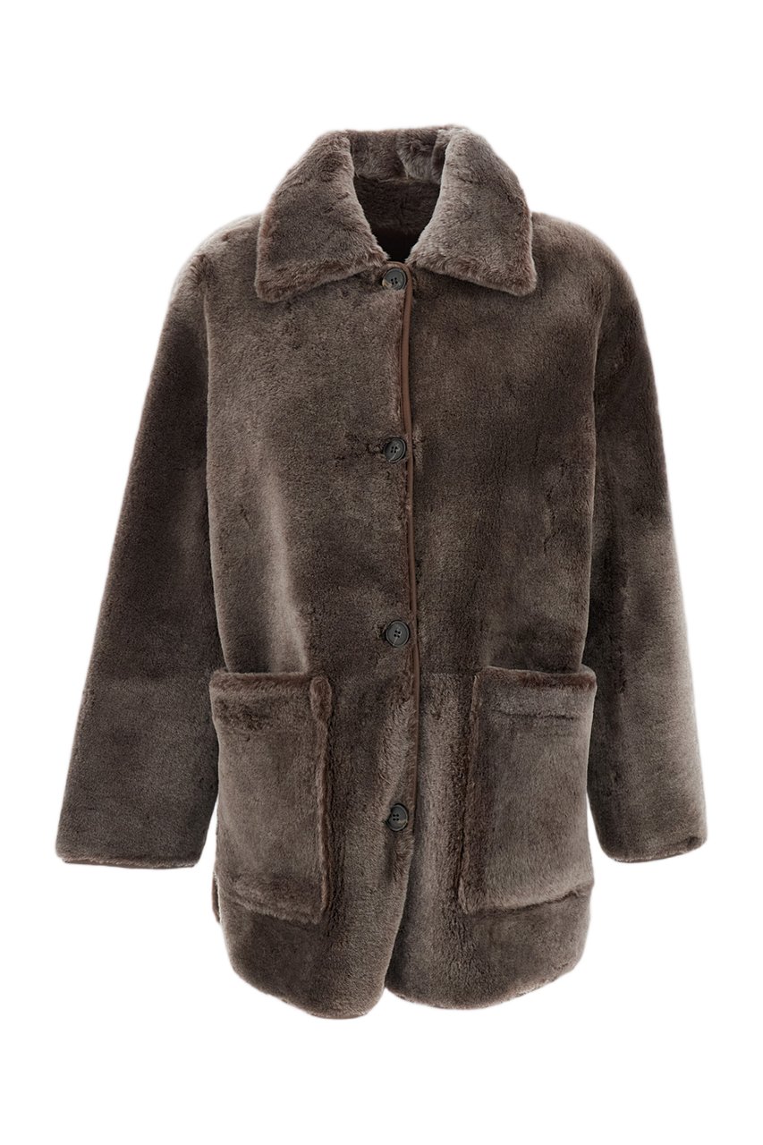 ARMA Brown Nicola Shearling Reversible Jacket Bruin