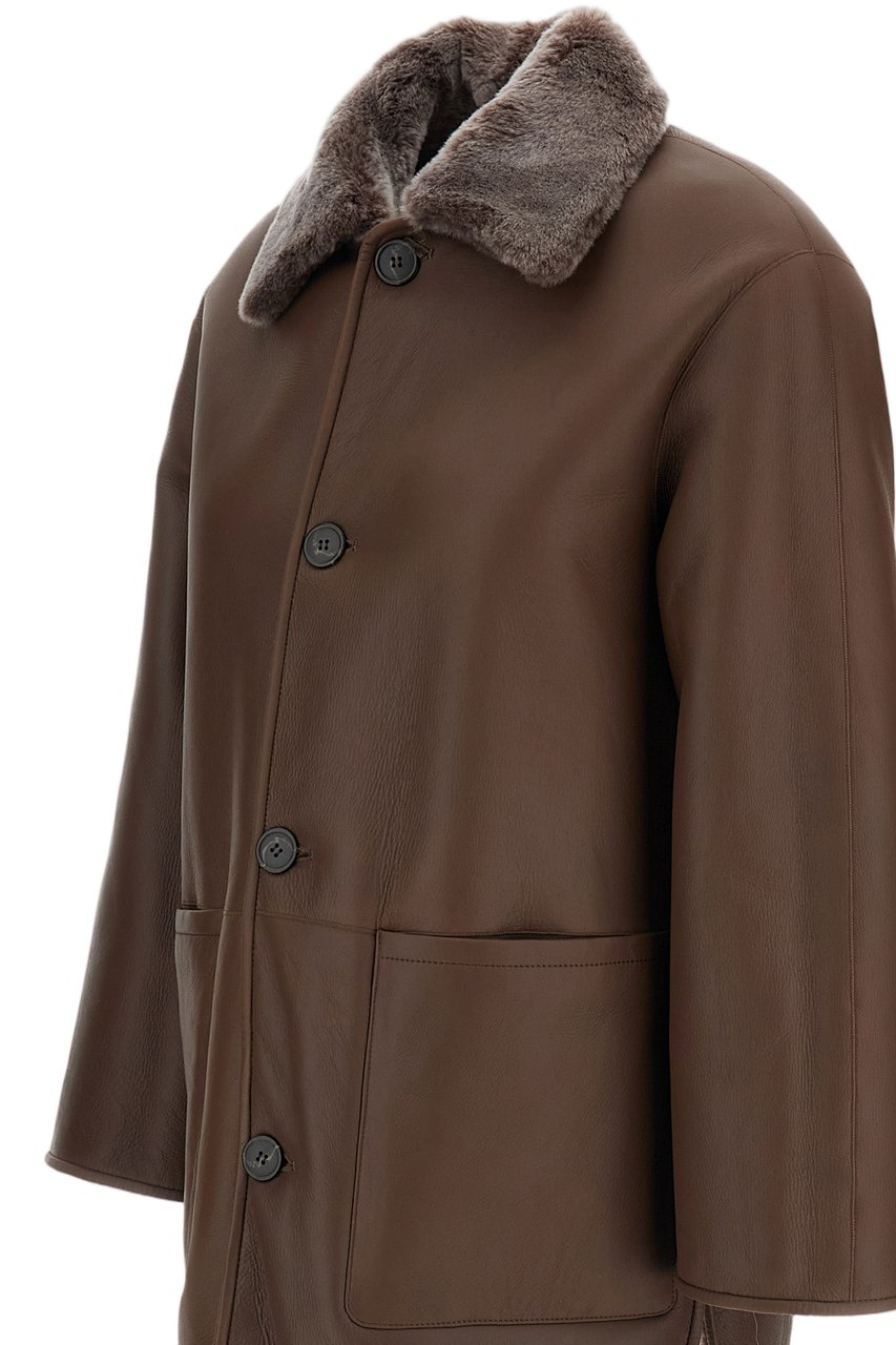 ARMA Brown Nicola Shearling Reversible Jacket Bruin