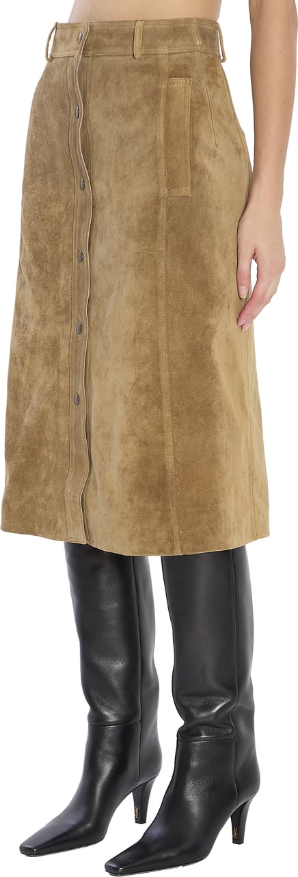 ARMA Elen suede skirt Groen