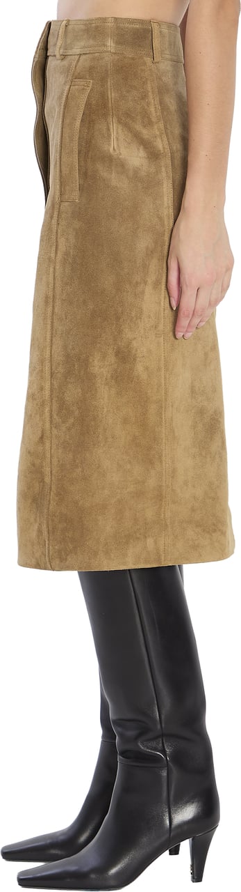 ARMA Elen suede skirt Groen
