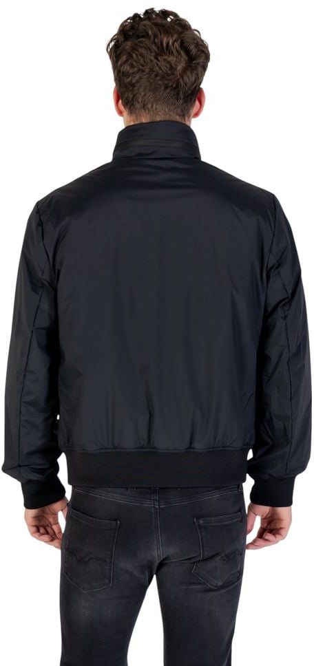 Armani Exchange Black Polyamide Bomber Zwart