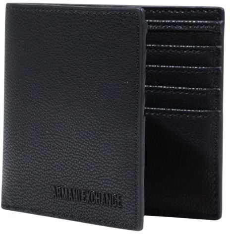 Armani Exchange Black Polyester Wallet Zwart