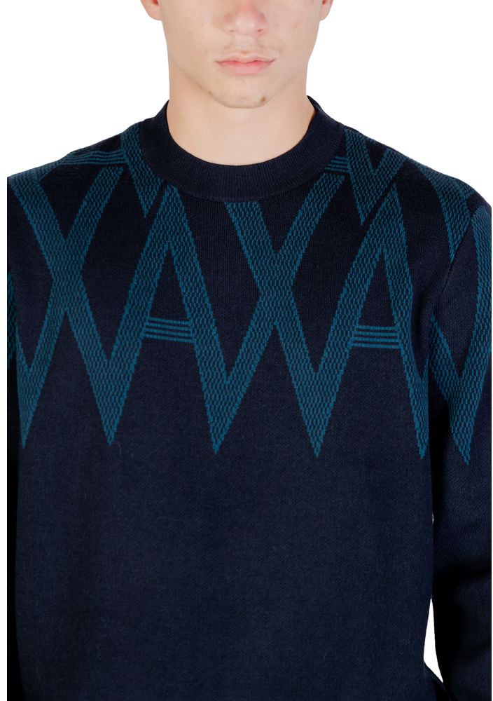 Armani Exchange Black Marabou Sweatshirt Zwart