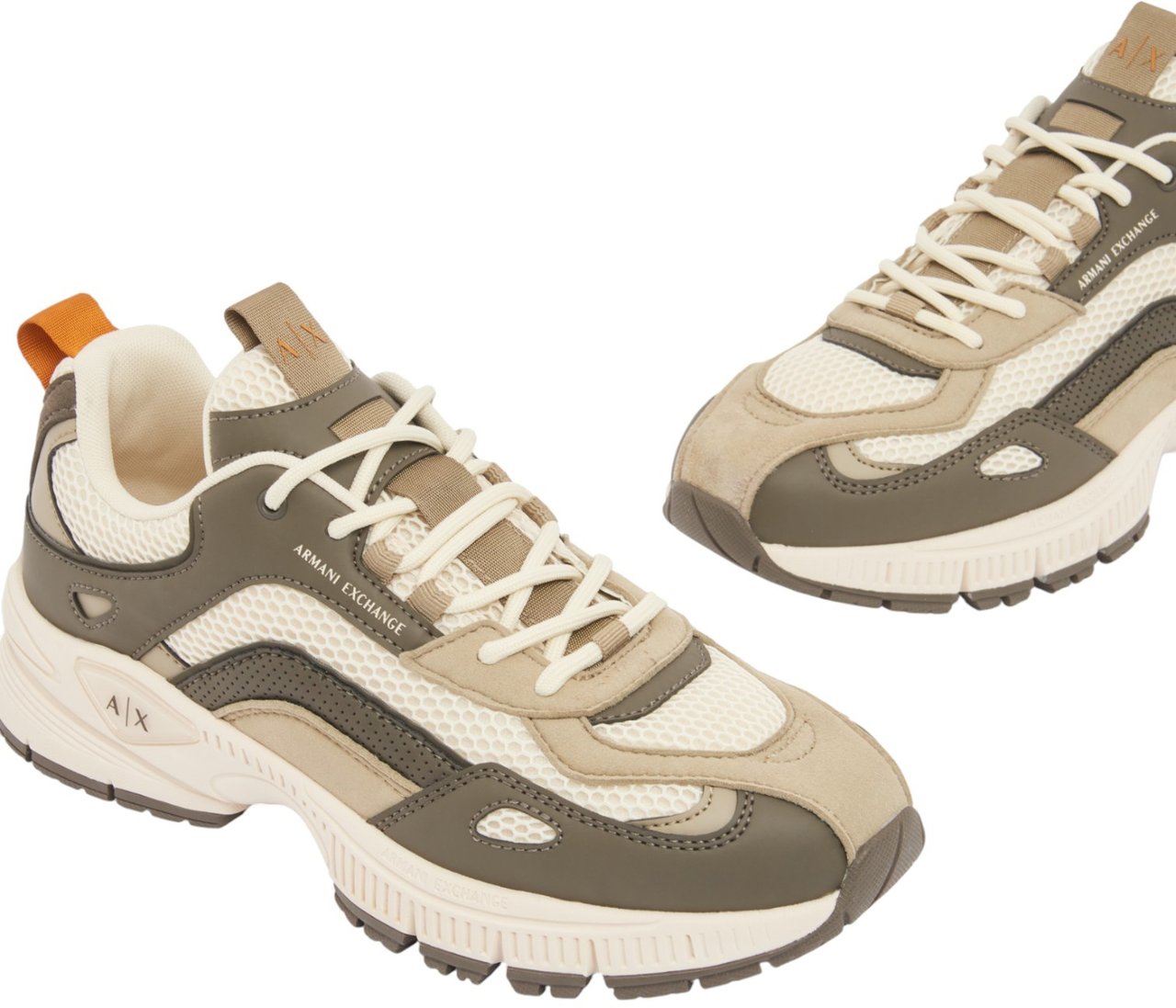 Armani Exchange Heren Sneakers Bruin