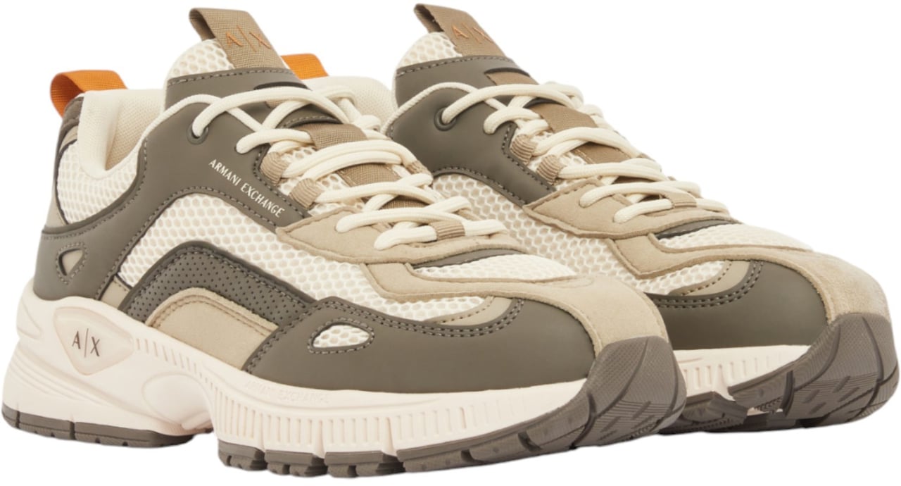 Armani Exchange Heren Sneakers Bruin