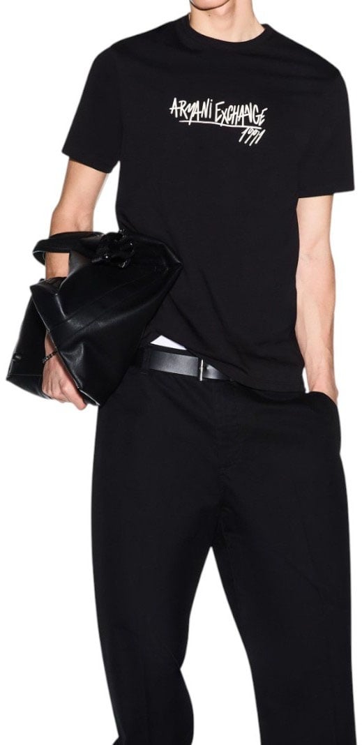 Armani Exchange Heren T-shirt Zwart