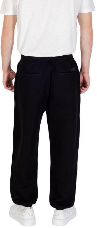 Armani Exchange Black Cotton Joggers (Workout Pants) Zwart