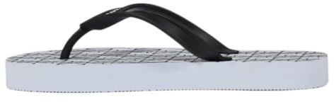 Armani Exchange White Rubber Flip-Flop Sandals Wit