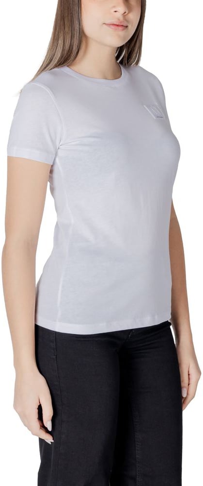 Armani Exchange White Cotton T-Shirt Wit