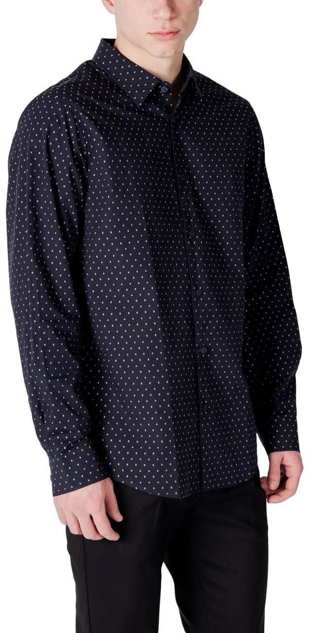 Armani Exchange Men Shirt Blauw