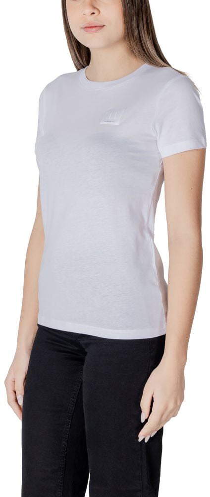 Armani Exchange White Cotton T-Shirt Wit