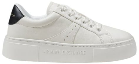 Armani Exchange Black Polyester Chunky Sneakers Zwart
