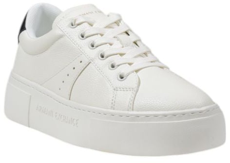 Armani Exchange Black Polyester Chunky Sneakers Zwart