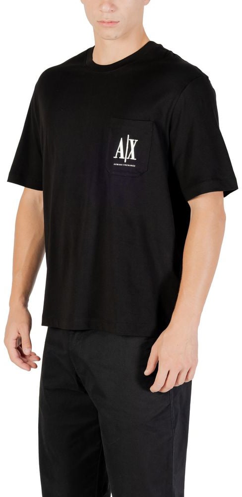 Armani Exchange Black Cotton Sportswear Zwart