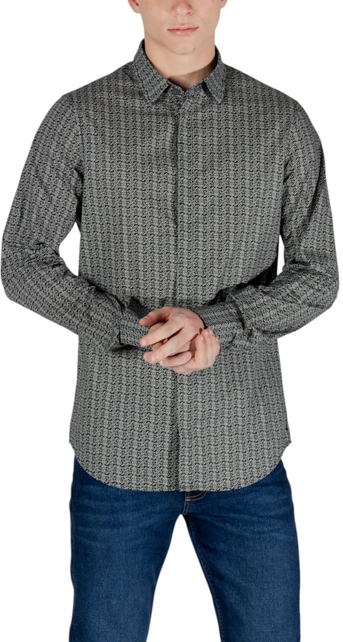 Armani Exchange Men Shirt Zwart