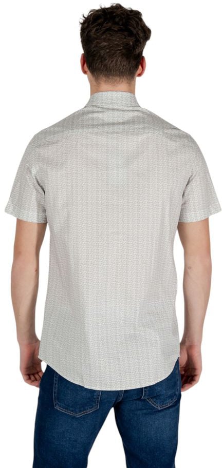Armani Exchange Cream Cotton Shortsleeve Shirt Beige