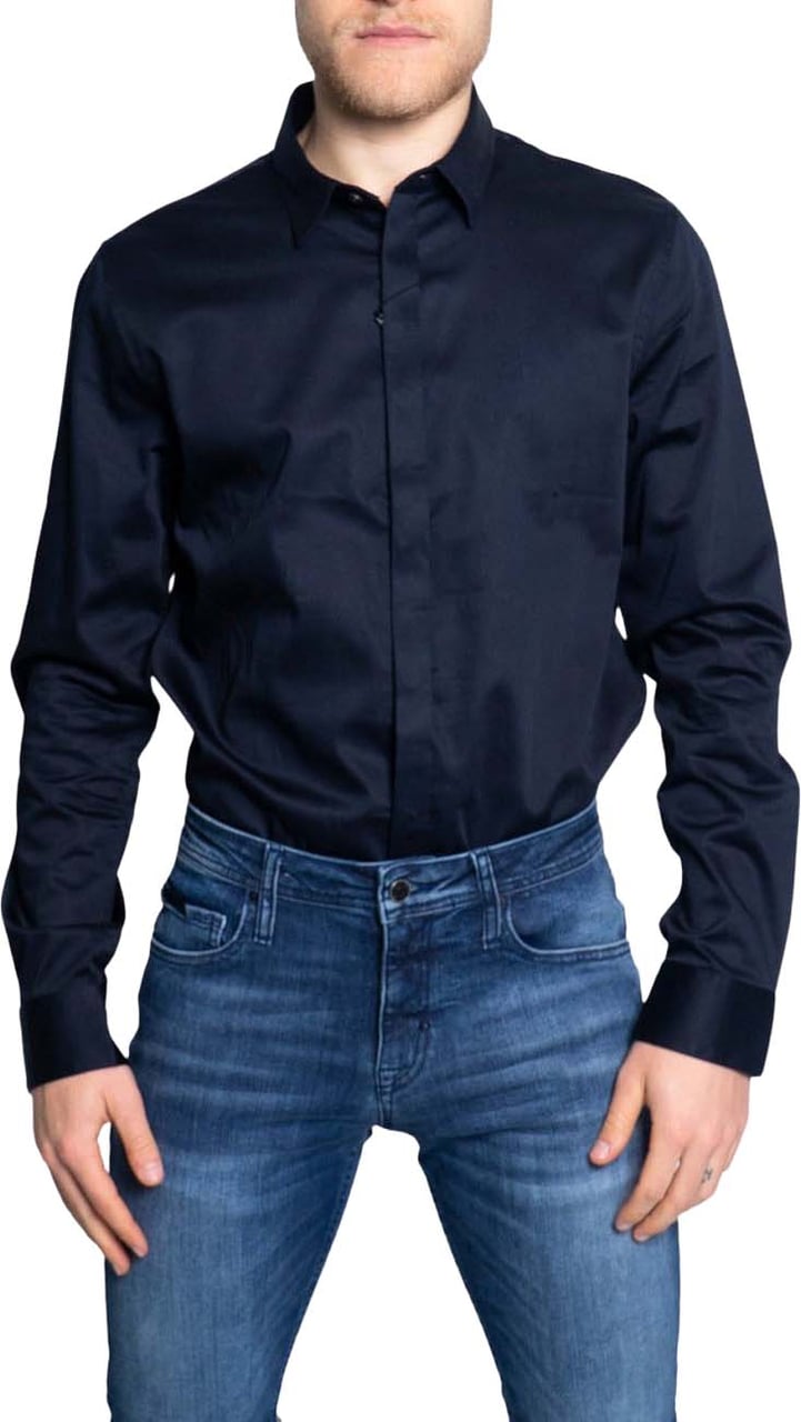 Armani Exchange Armani Exchange Men Shirt Blauw