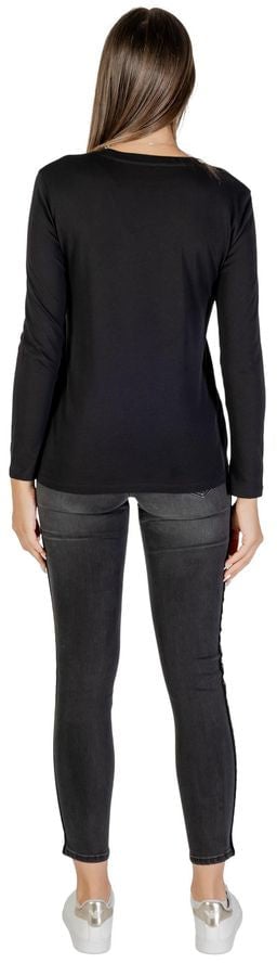 Armani Exchange Black Cotton Long Sleeve T-Shirt Zwart