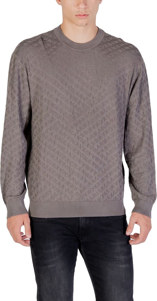 Armani Exchange Gray Polyamide Sweatshirt Grijs
