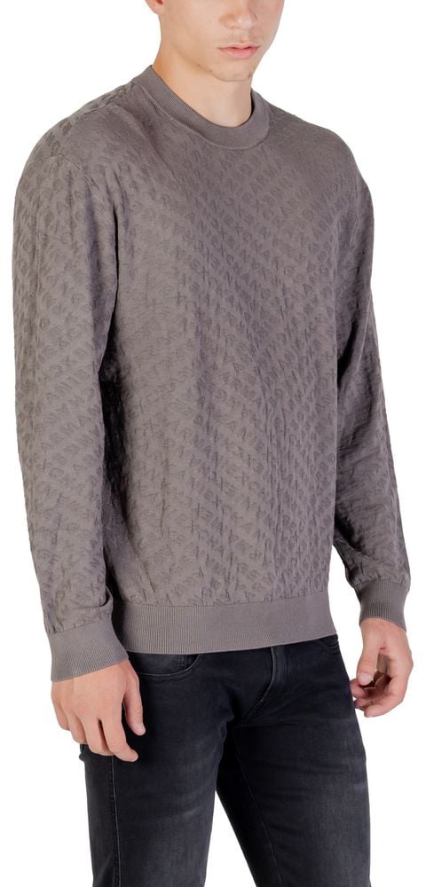 Armani Exchange Gray Polyamide Sweatshirt Grijs