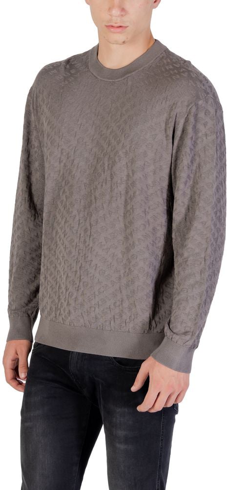 Armani Exchange Gray Polyamide Sweatshirt Grijs